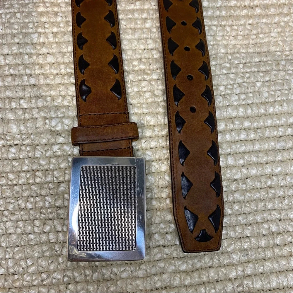 Brighton leather belt with metal buckle size 34